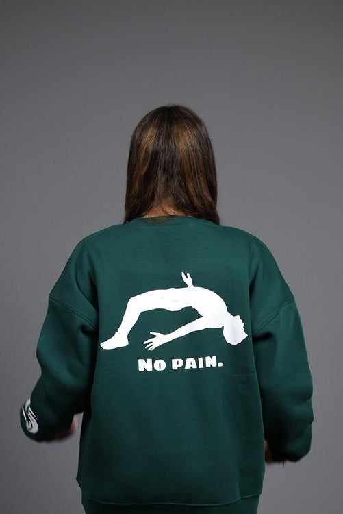 NO PAIN Olive Round T-Shirt