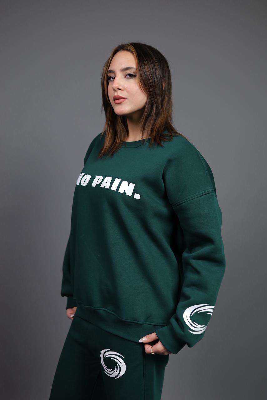 NO PAIN Olive Round T-Shirt