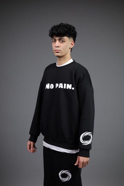 NO PAIN BLACK Round T-Shirt