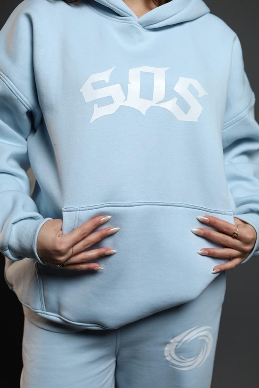 SOS Baby Blue Hoodie
