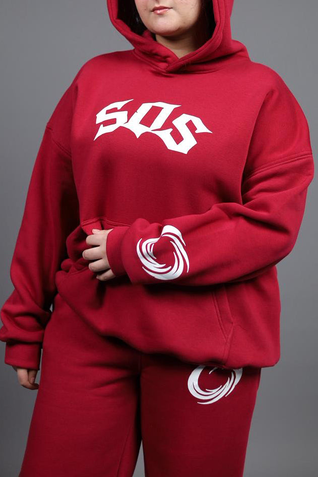 SOS Burgundy Hoodie