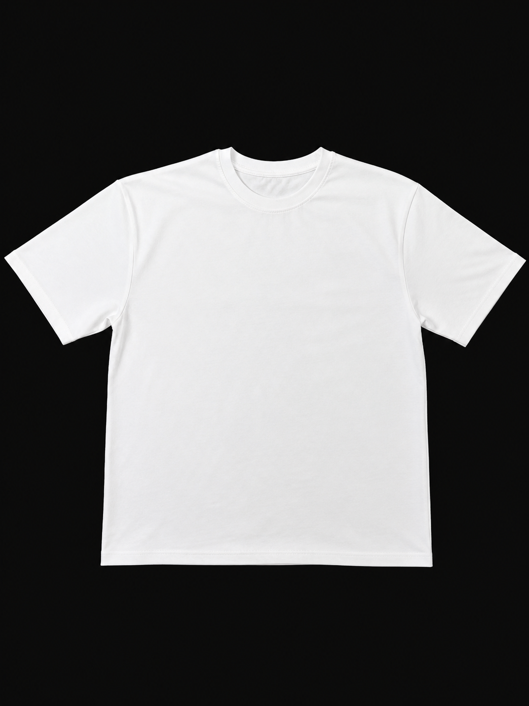 -WHITE BASIC T-SHIRT BOXY