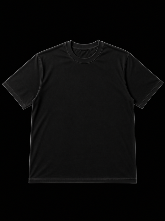 BLACK BASIC T-SHIRT BOXY