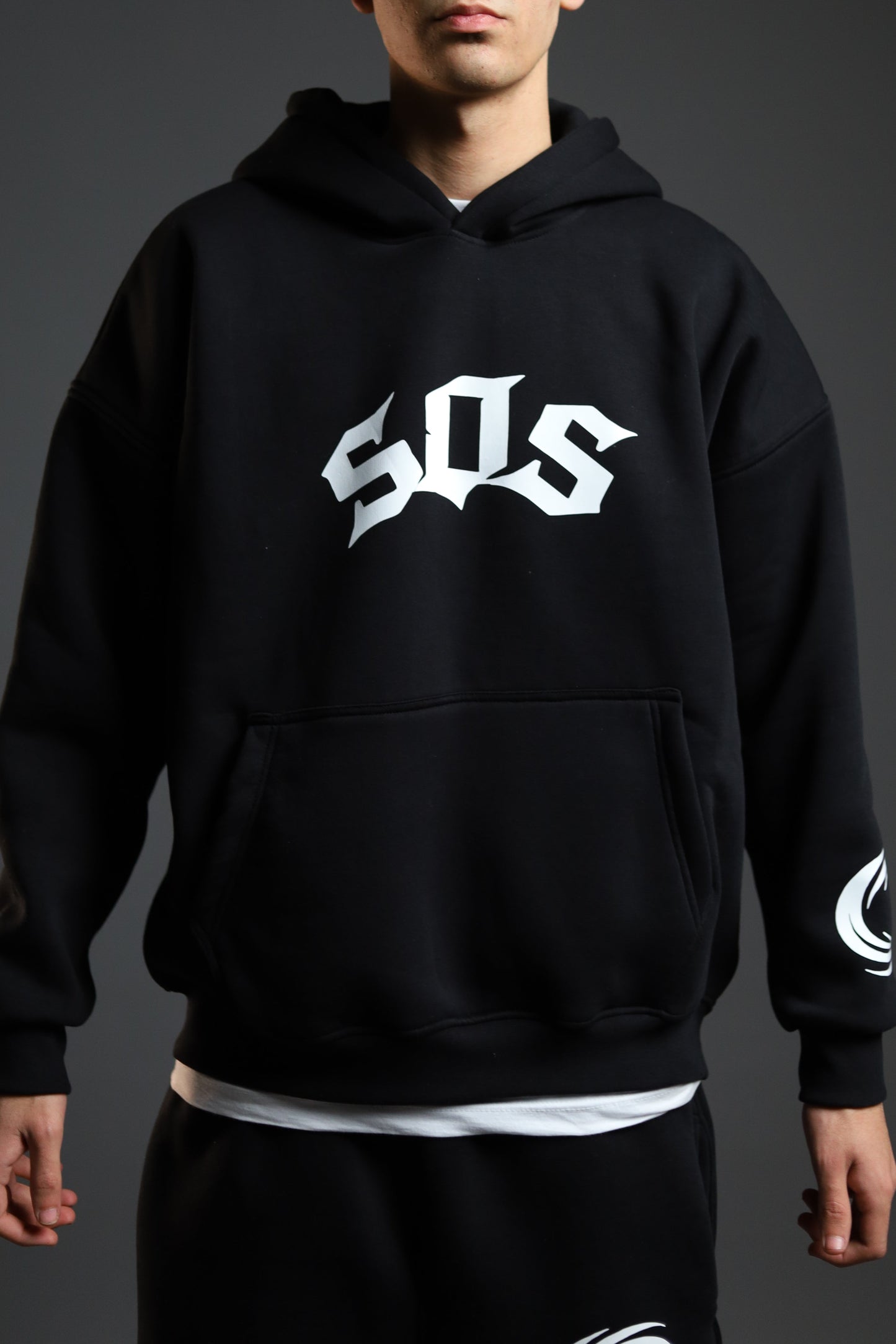 SOS Black Hoodie